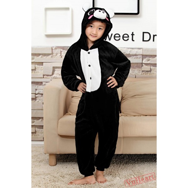 Black Pig Kigurumi Onesies Pajamas Costumes for Boys & Girls Halloween