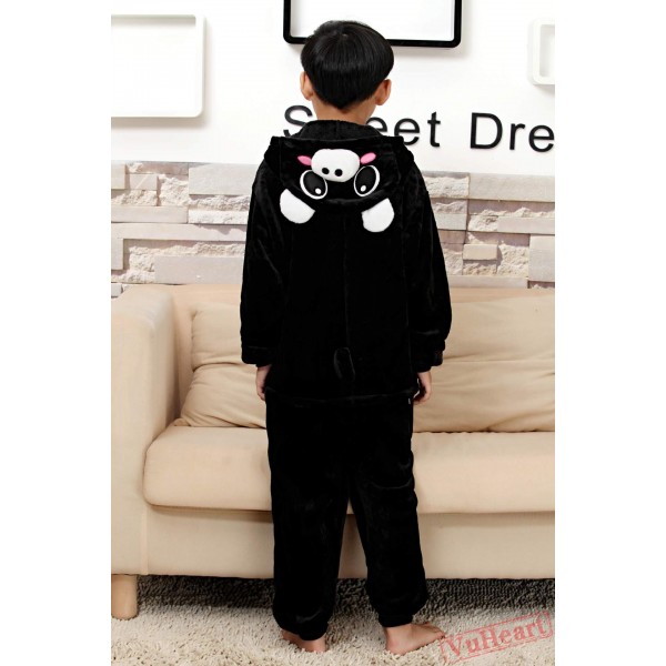 Black Pig Kigurumi Onesies Pajamas Costumes for Boys & Girls Halloween