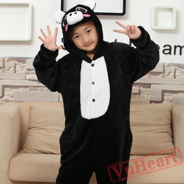 Black Pig Kigurumi Onesies Pajamas Costumes for Boys & Girls Halloween