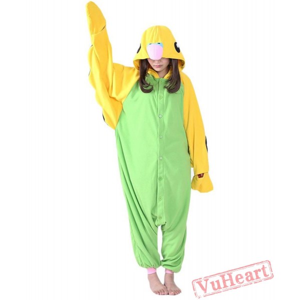 Green Parrot Kigurumi Onesies Pajamas Costumes for Women & Men