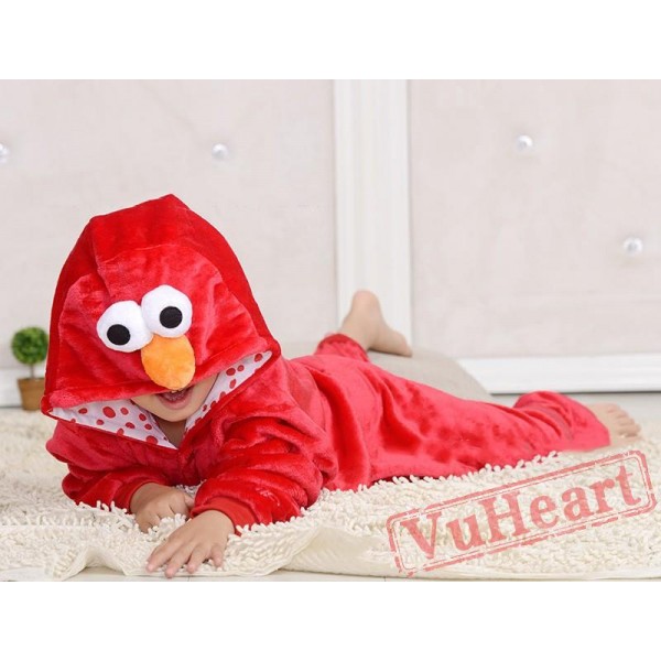 Sesame Street Cookie Red Monster Kigurumi Onesies Pajamas Costumes for Boys & Girls