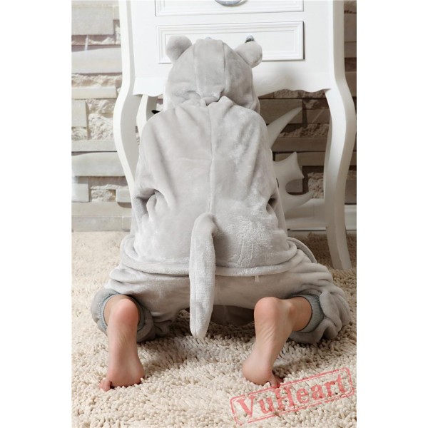 Grey Totoro Kigurumi Onesies Pajamas Costumes for Boys & Girls Winter Pajamas