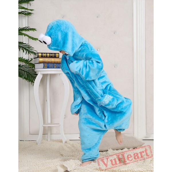 Sesame Street Cookie Blue Monster Kigurumi Onesies Pajamas Costumes for Boys & Girls