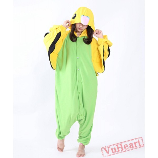 Green Parrot Kigurumi Onesies Pajamas Costumes for Women & Men