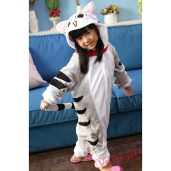 Grey Chi's Cat Kigurumi Onesies Pajamas Costumes for Boys & Girls Winter