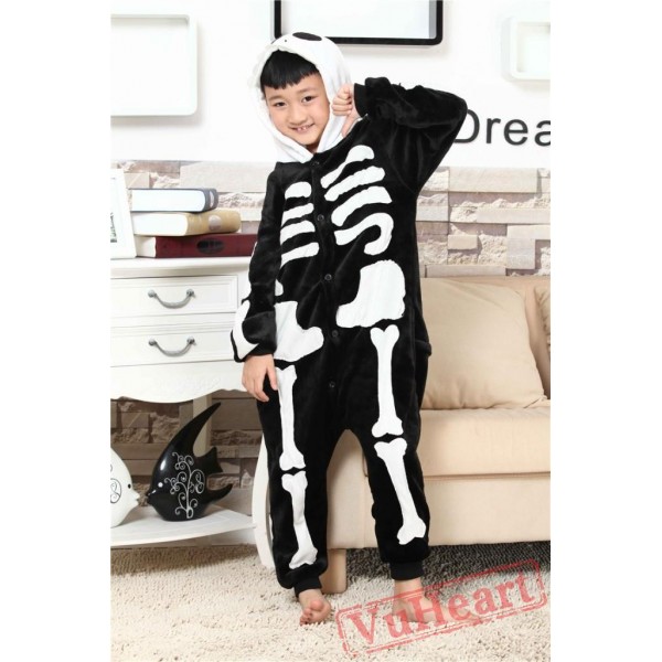 Skeleton Kigurumi Onesies Pajamas Costumes for Boys & Girls