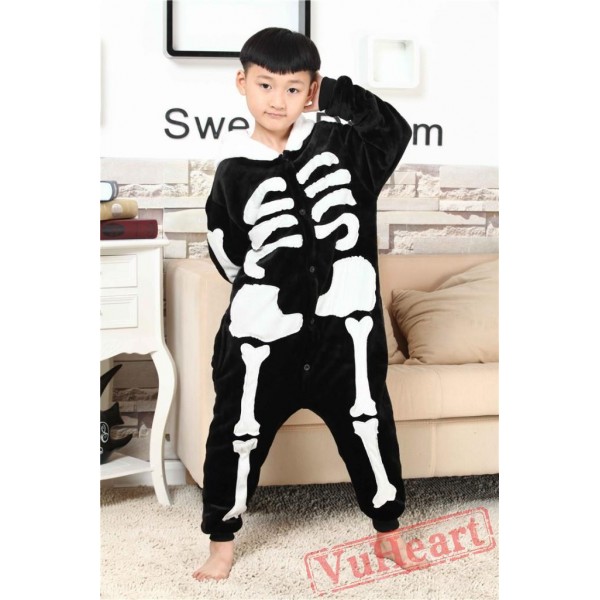 Skeleton Kigurumi Onesies Pajamas Costumes for Boys & Girls