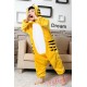 Yellow Tiger Kigurumi Onesies Pajamas Costumes for Boys & Girls Winter