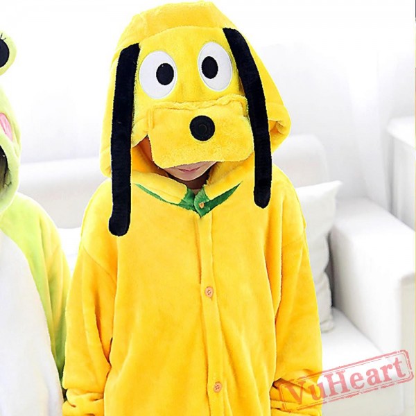 Pluto Dog Warm Kigurumi Onesies Pajamas Costumes for Boys & Girls