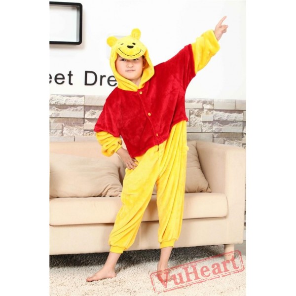 Winnie the Pooh Kigurumi Onesies Pajamas Costumes for Boys & Girls Cartoon
