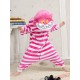 Cartoon Pink Cheshire Cat Kigurumi Onesies Pajamas Costumes for Boys & Girls Winter