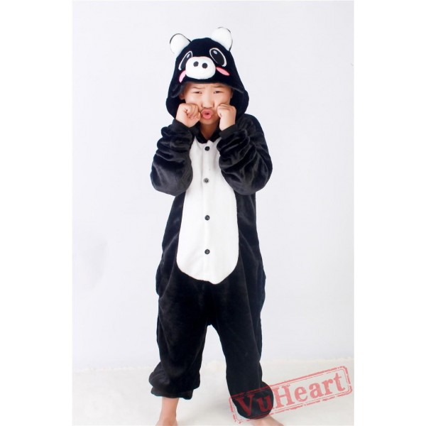 Black Pig Kigurumi Onesies Pajamas Costumes for Boys & Girls