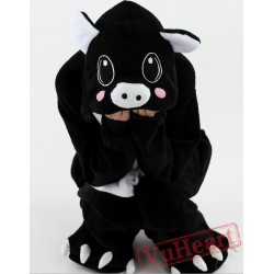 Black Pig Kigurumi Onesies Pajamas Costumes for Boys & Girls