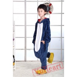 Blue Shark Kigurumi Onesies Pajamas Costumes for Boys & Girls Winter