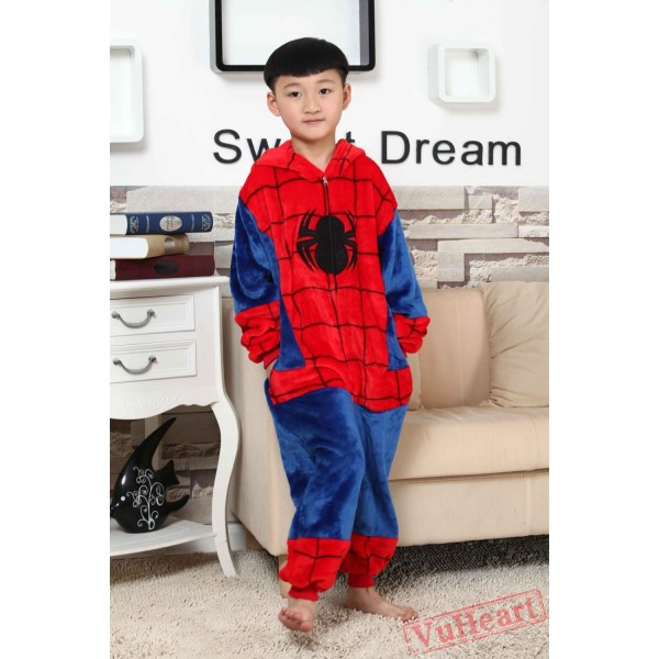 Super Hero Spiderman Kigurumi Onesies Pajamas Costumes for Boys & Girls Winter