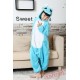 Blue Hippo Kigurumi Onesies Pajamas Costumes for Boys & Girls