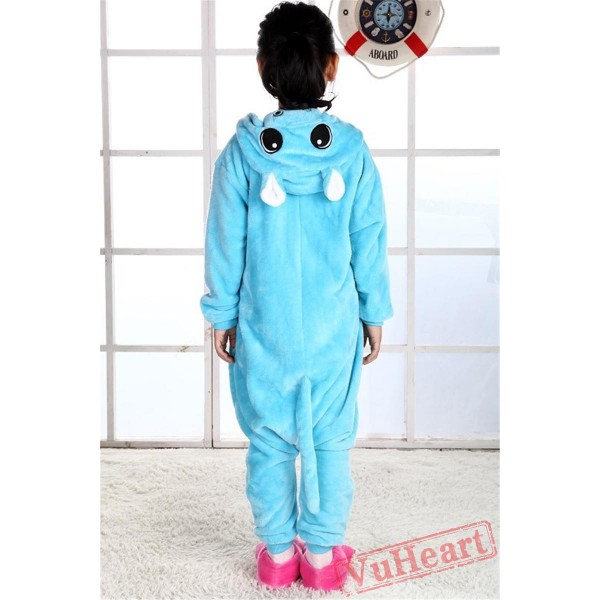 Blue Hippo Kigurumi Onesies Pajamas Costumes for Boys & Girls