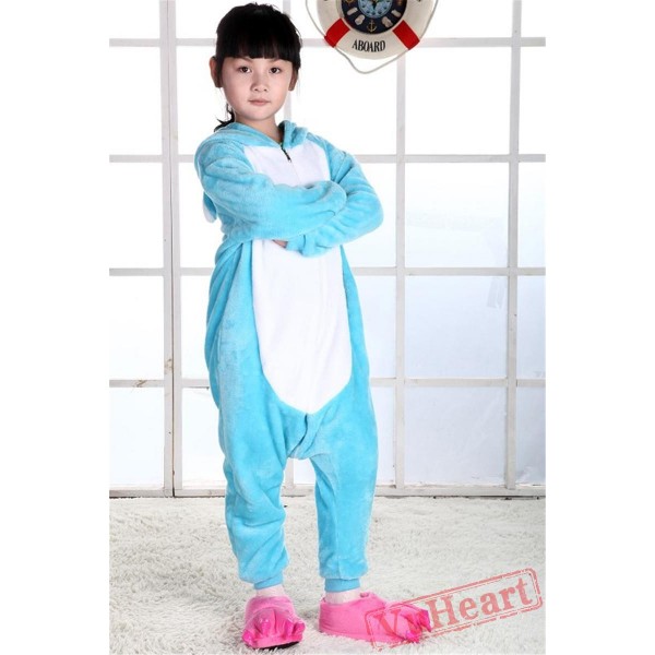 Blue Hippo Kigurumi Onesies Pajamas Costumes for Boys & Girls