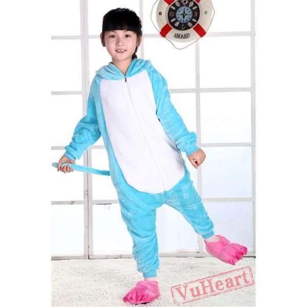 Blue Hippo Kigurumi Onesies Pajamas Costumes for Boys & Girls