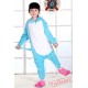 Blue Hippo Kigurumi Onesies Pajamas Costumes for Boys & Girls