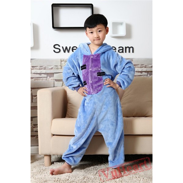 Blue Eeyore Donkey Kigurumi Onesies Pajamas Costumes for Boys & Girls Winter