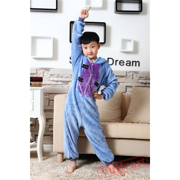 Blue Eeyore Donkey Kigurumi Onesies Pajamas Costumes for Boys & Girls Winter