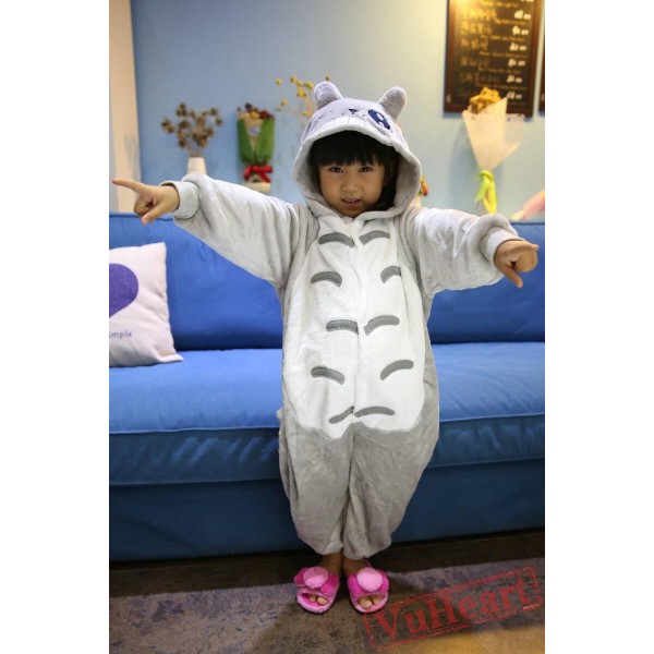 Gray Blink Totoro Kigurumi Onesies Pajamas Costumes for Boys & Girls