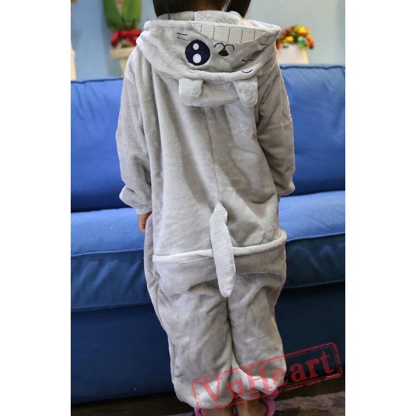 Gray Blink Totoro Kigurumi Onesies Pajamas Costumes for Boys & Girls