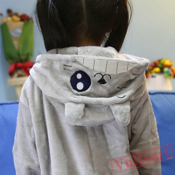 Gray Blink Totoro Kigurumi Onesies Pajamas Costumes for Boys & Girls