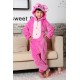 Pink Stitch Kigurumi Onesies Pajamas Costumes for Boys & Girls