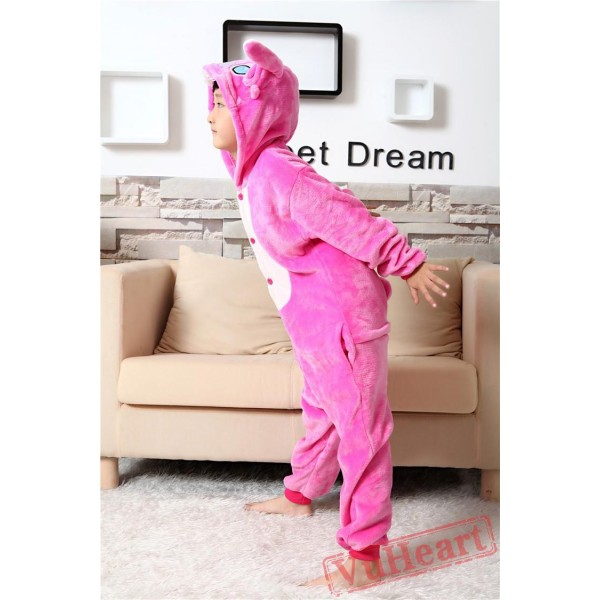 Pink Stitch Kigurumi Onesies Pajamas Costumes for Boys & Girls