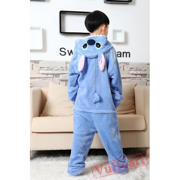 Blue Stitch Kigurumi Onesies Pajamas Costumes for Boys & Girls