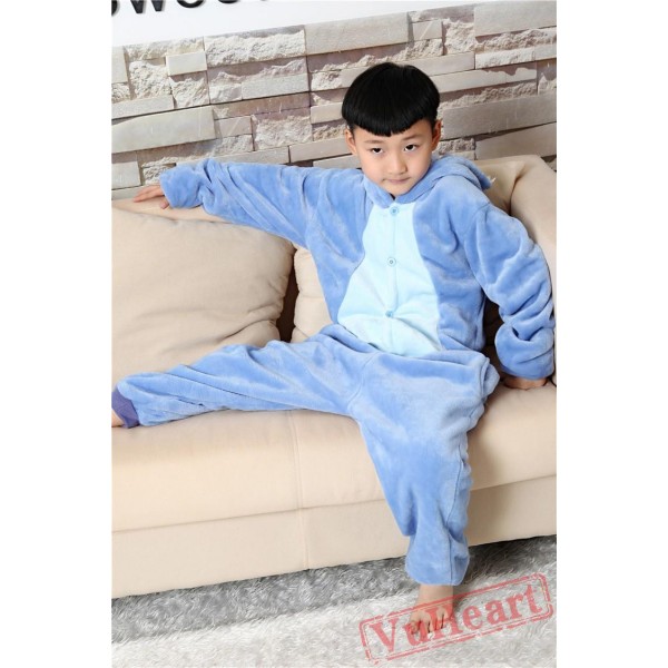 Blue Stitch Kigurumi Onesies Pajamas Costumes for Boys & Girls