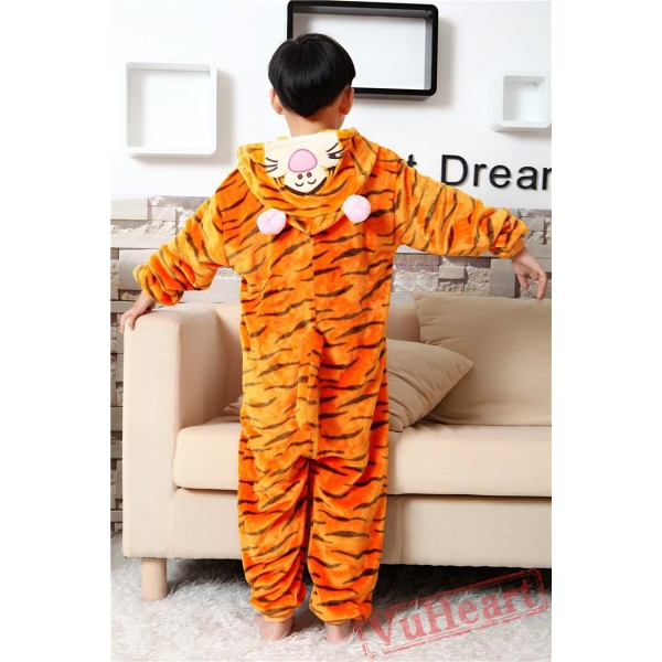 Tigger Kigurumi Onesies Pajamas Costumes for Boys & Girls Winter