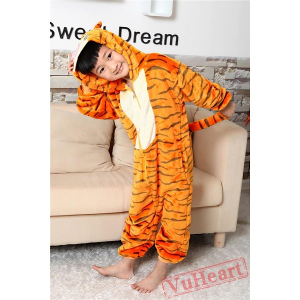 Tigger Kigurumi Onesies Pajamas Costumes for Boys & Girls Winter