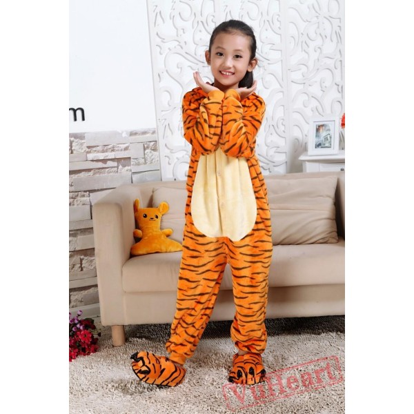 Tigger Kigurumi Onesies Pajamas Costumes for Boys & Girls Winter