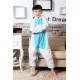 Blue Unicorn Kigurumi Onesies Pajamas Costumes for Boys & Girls Winter