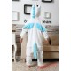 Blue Unicorn Kigurumi Onesies Pajamas Costumes for Boys & Girls Winter