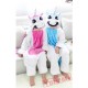 Blue Unicorn Kigurumi Onesies Pajamas Costumes for Boys & Girls Winter