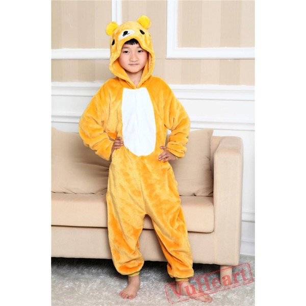 Rilakkuma Bear Kigurumi Onesies Pajamas Costumes for Boys & Girls