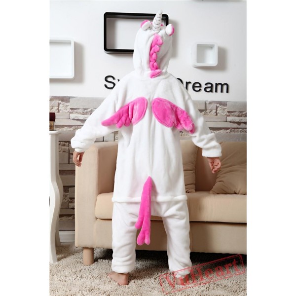Pink Unicorn Kigurumi Onesies Pajamas Costumes for Boys & Girls Winter