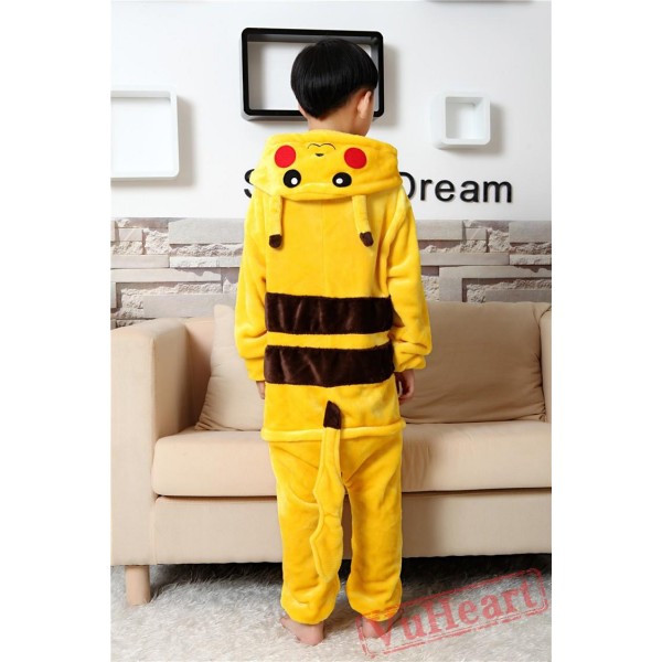 Pikachu Warm Kigurumi Onesies Pajamas Costumes for Boys & Girls