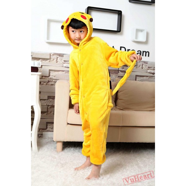 Pikachu Warm Kigurumi Onesies Pajamas Costumes for Boys & Girls