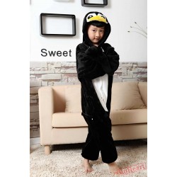 Black Penguin Kigurumi Onesies Pajamas Costumes for Boys & Girls Winter