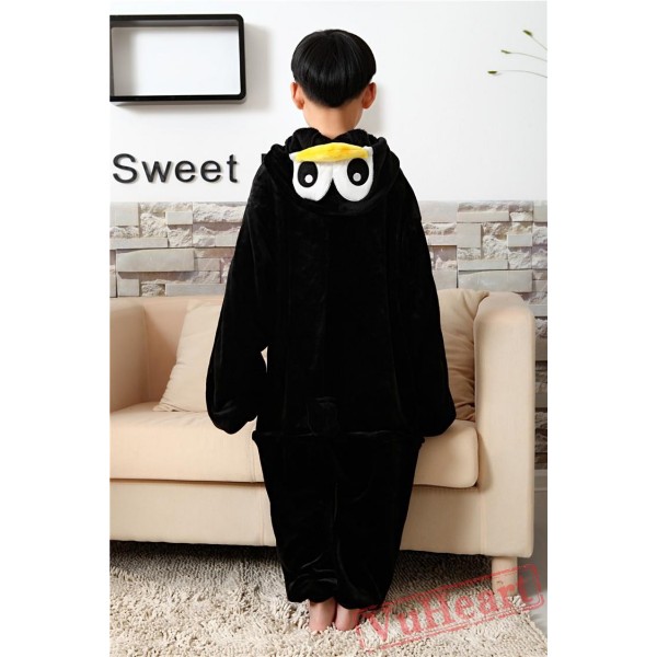 Black Penguin Kigurumi Onesies Pajamas Costumes for Boys & Girls Winter