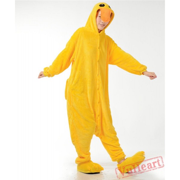 Yellow Duck Kigurumi Onesies Pajamas Costumes for Women & Men