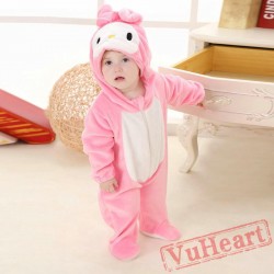 Rabbit Bunny Pink Kigurumi Onesies Pajamas Costumes for Baby