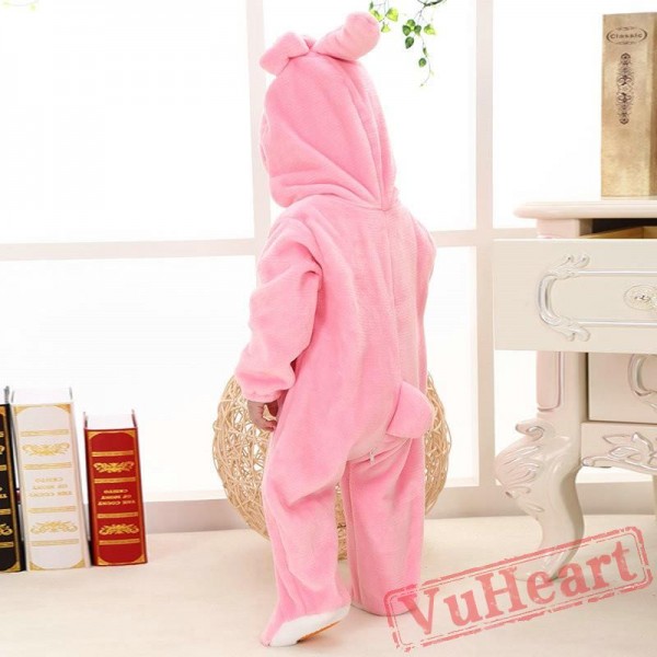 Rabbit Bunny Pink Kigurumi Onesies Pajamas Costumes for Baby