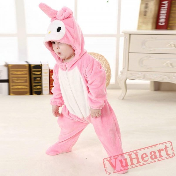 Rabbit Bunny Pink Kigurumi Onesies Pajamas Costumes for Baby