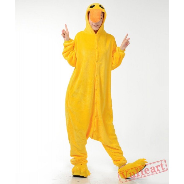 Yellow Duck Kigurumi Onesies Pajamas Costumes for Women & Men